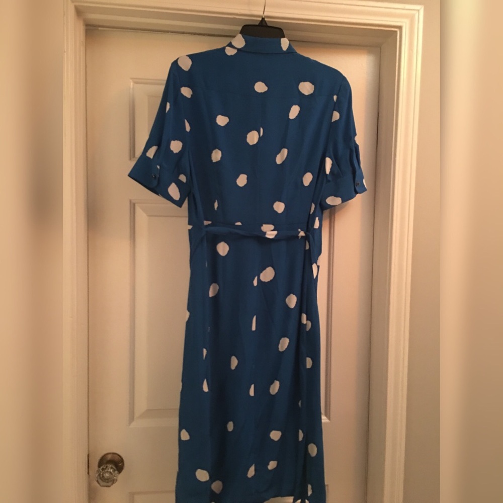 LK Bennett blue size 10 Penila polka dot dress NWT - Picture 4 of 7